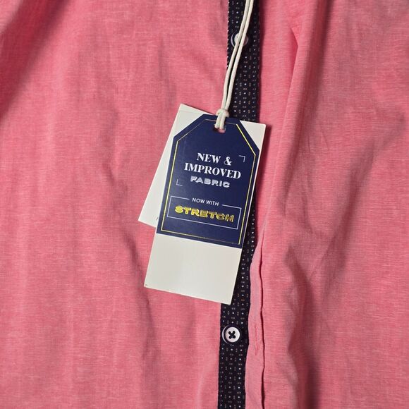 Craft‎ + Flow Button Up Short Sleeves Pink Wash Cuff Sleeves Shirt Size Medium - Picture 6 of 14